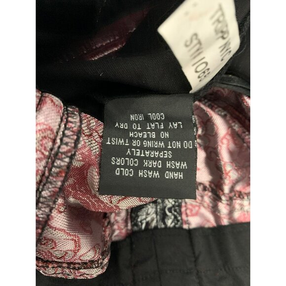 Tripp Black Pink Corset Lace-Up Hook & Eye Closure Size S Y2k 90s Dragon Print - Picture 9 of 10